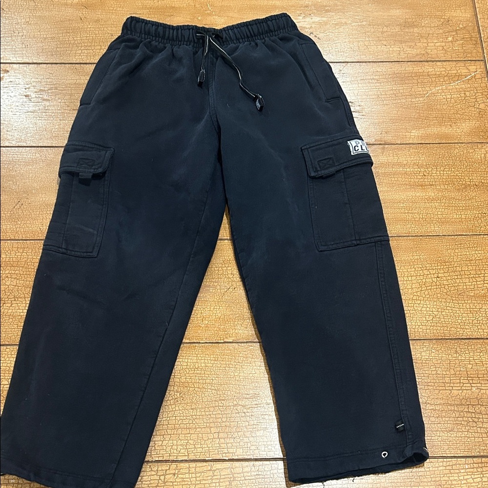 Proclub Men's Heavyweight cargo sweatpants, size medium, black